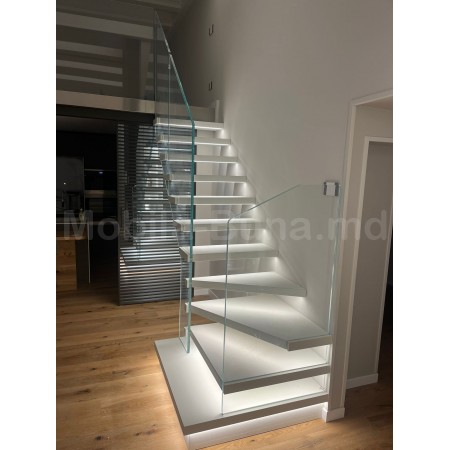 Консольная лестница на заказ, элегантное сочетание дерева и металла для современных домов